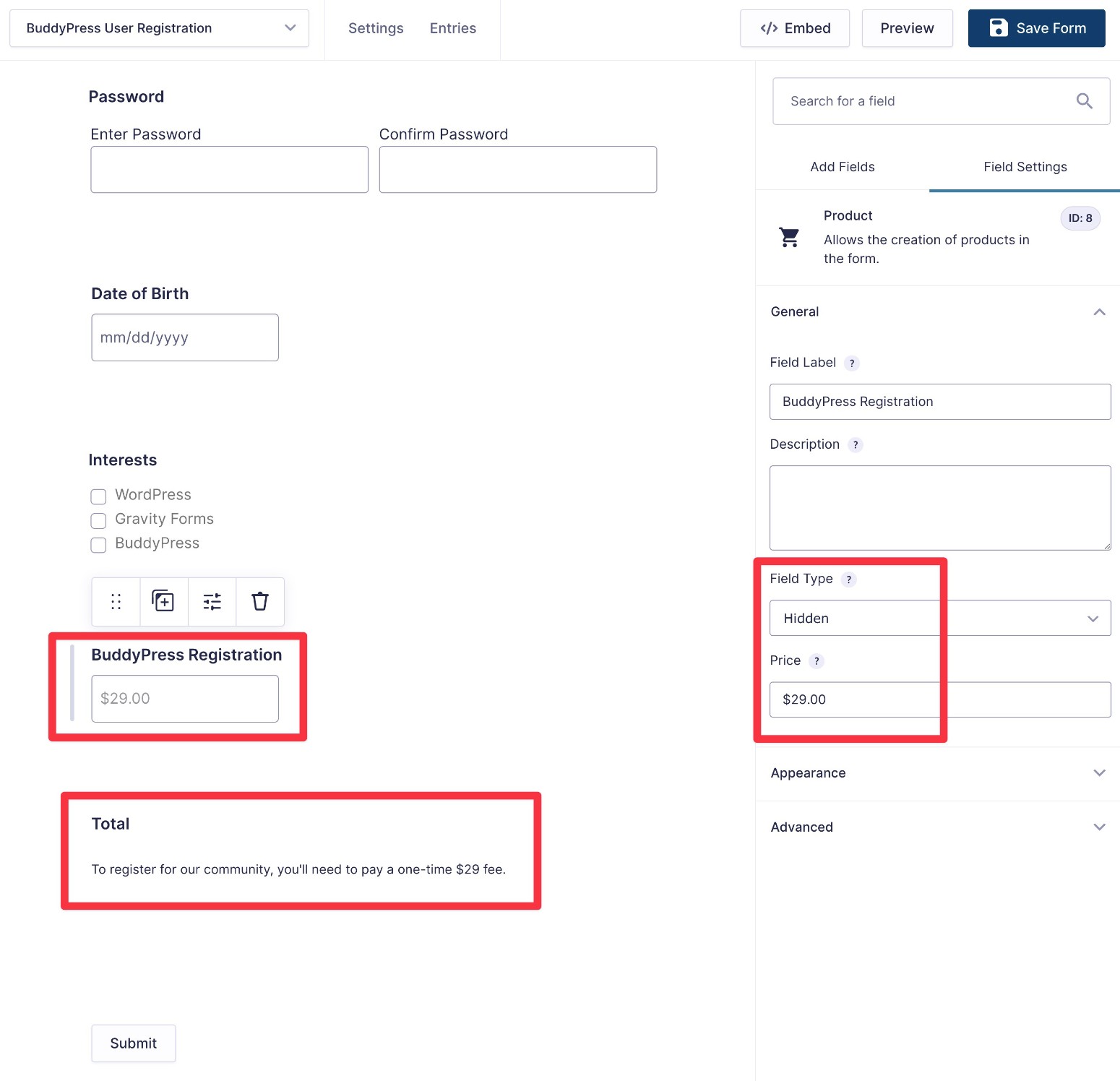 Add product fields