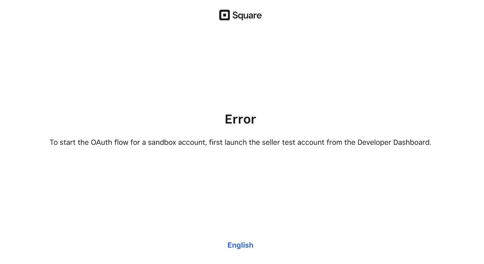 Square testing error