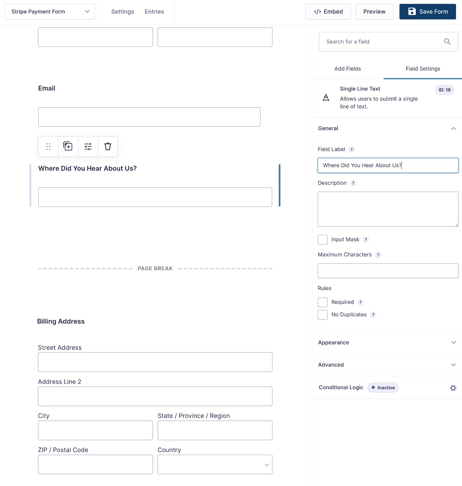 Add basic contact fields