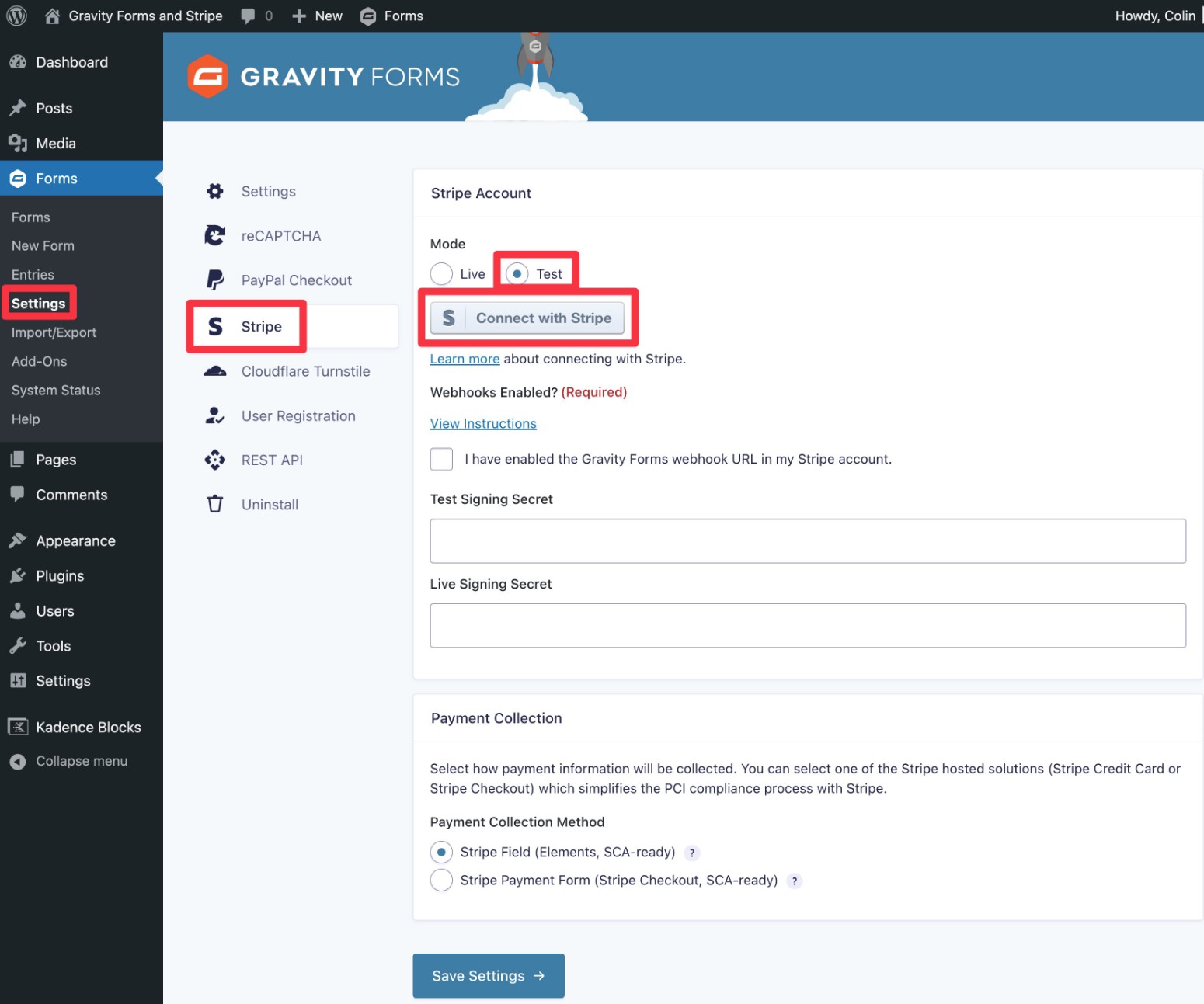 Connect Gravity Forms and Stripe