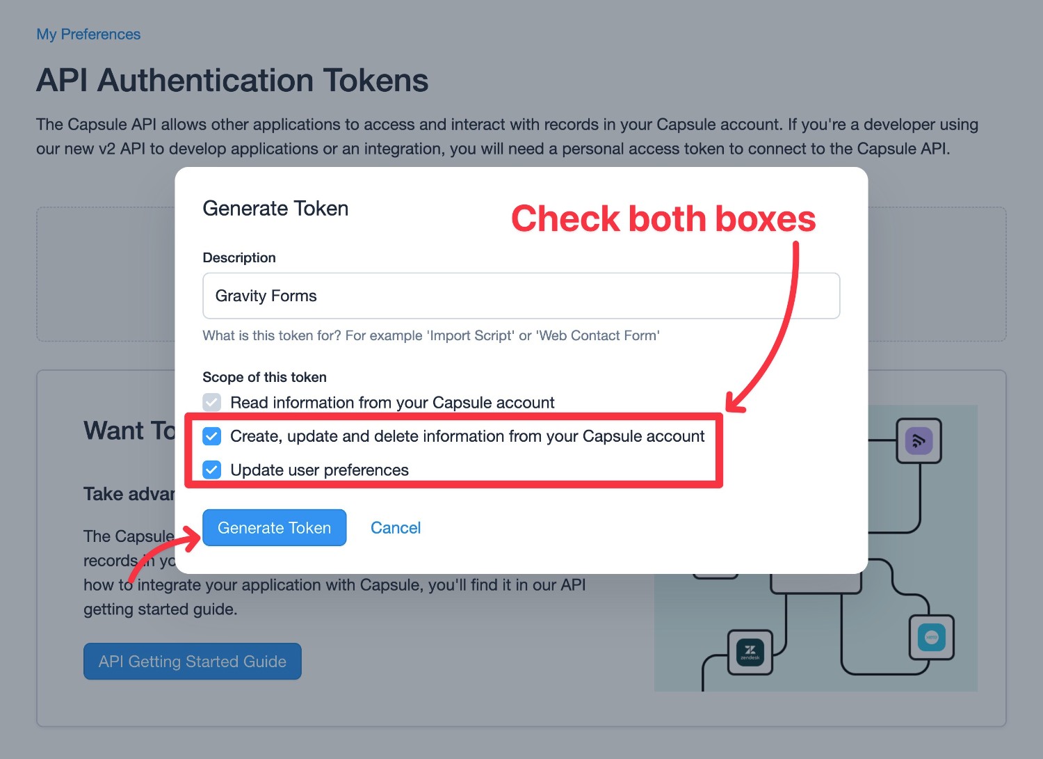Configure Capsule token