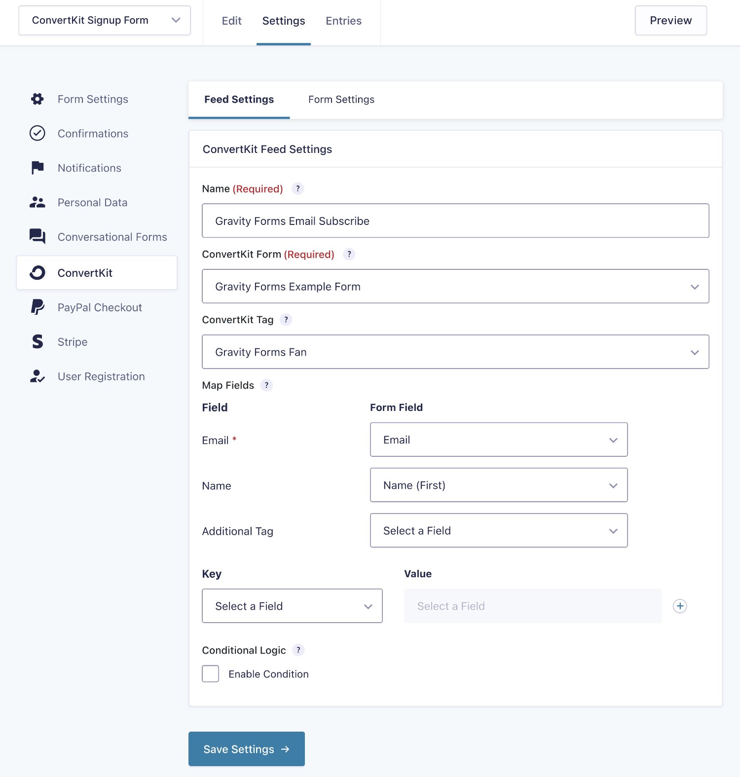 Configure ConverKit feed