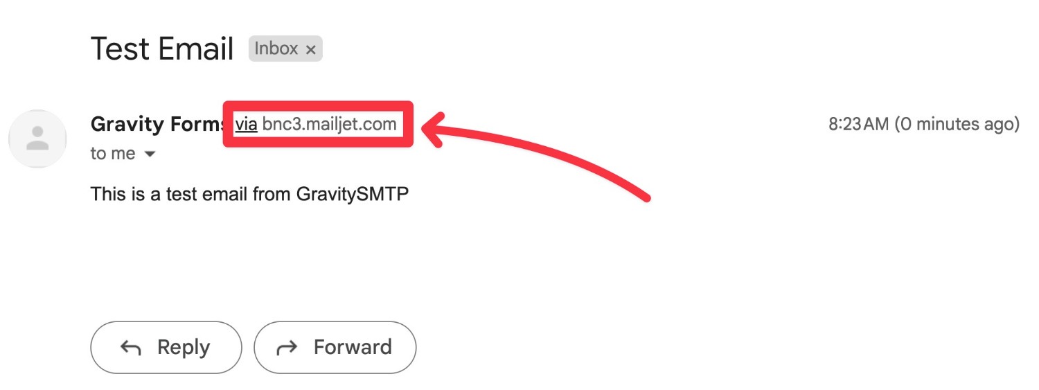 Email received