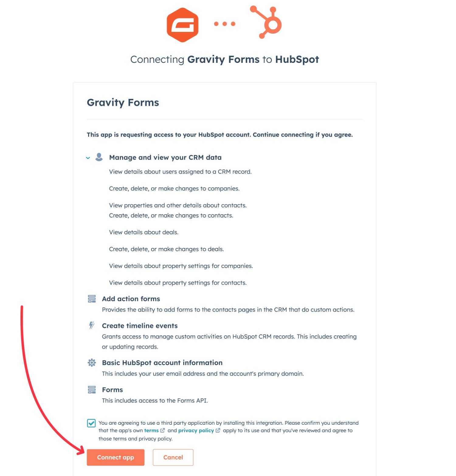 Authorize with HubSpot