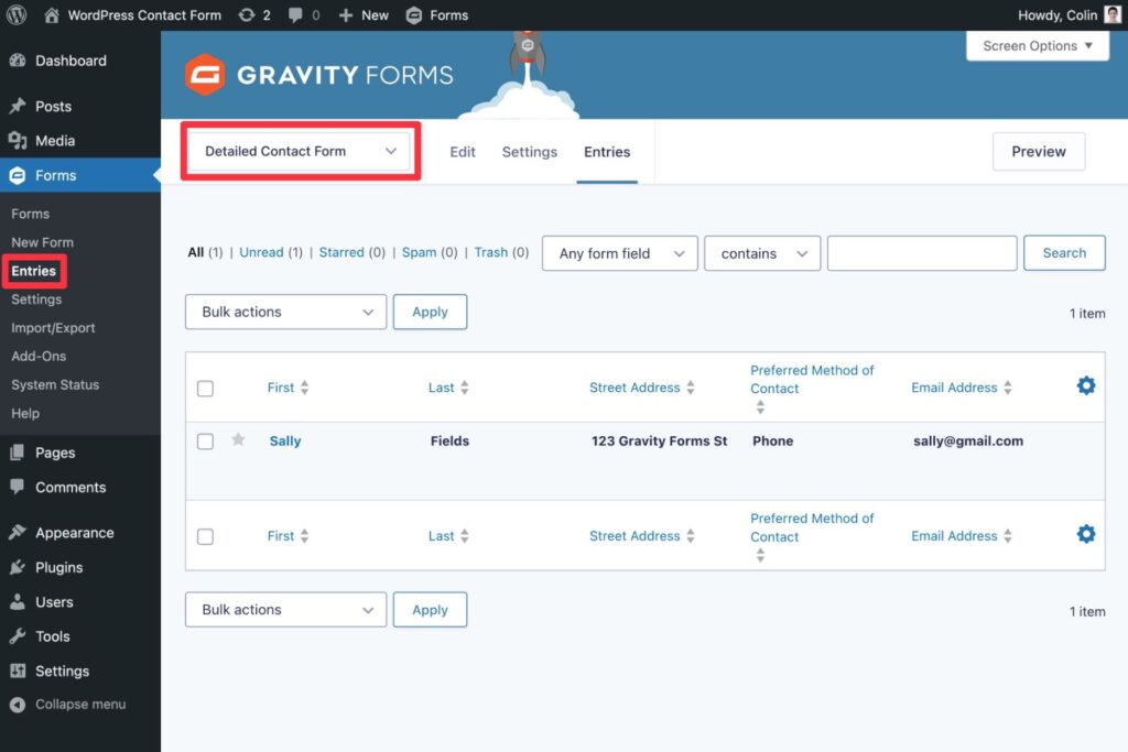 Create a WordPress Contact Form 2025 - Gravity Forms