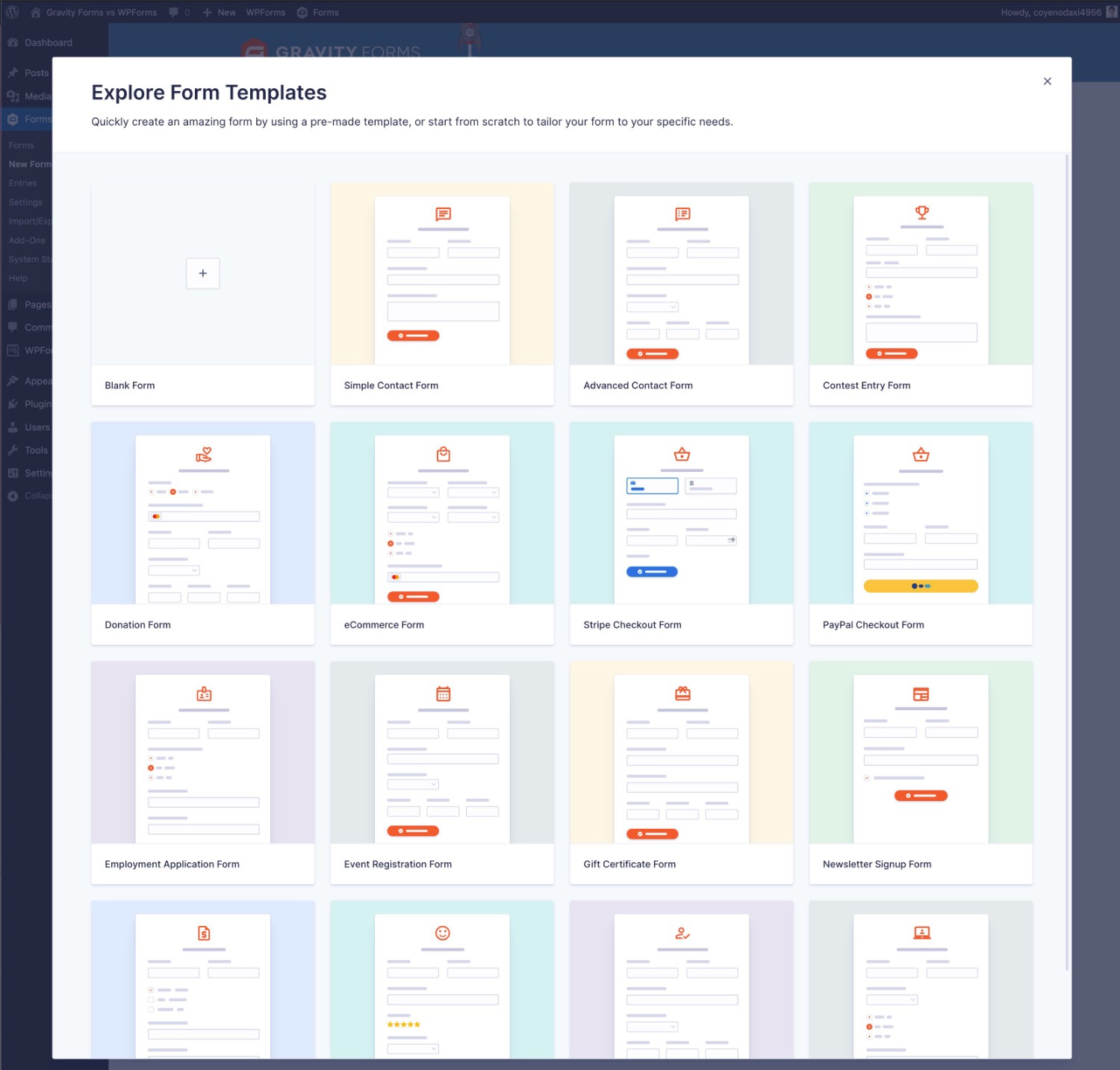 Gravity Forms templates 