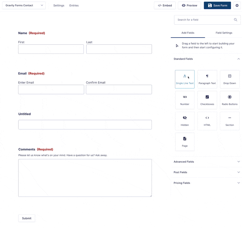 Gravity Forms multi-column layout
