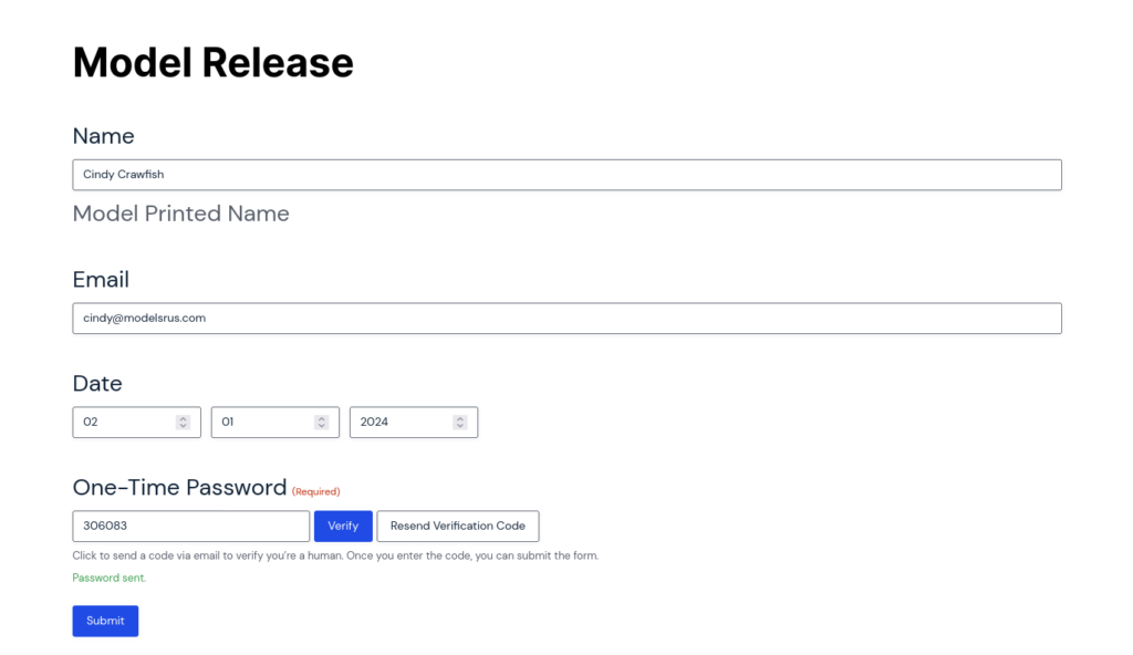 Verify Form Submissions Using One-Time Password - Gravity Forms