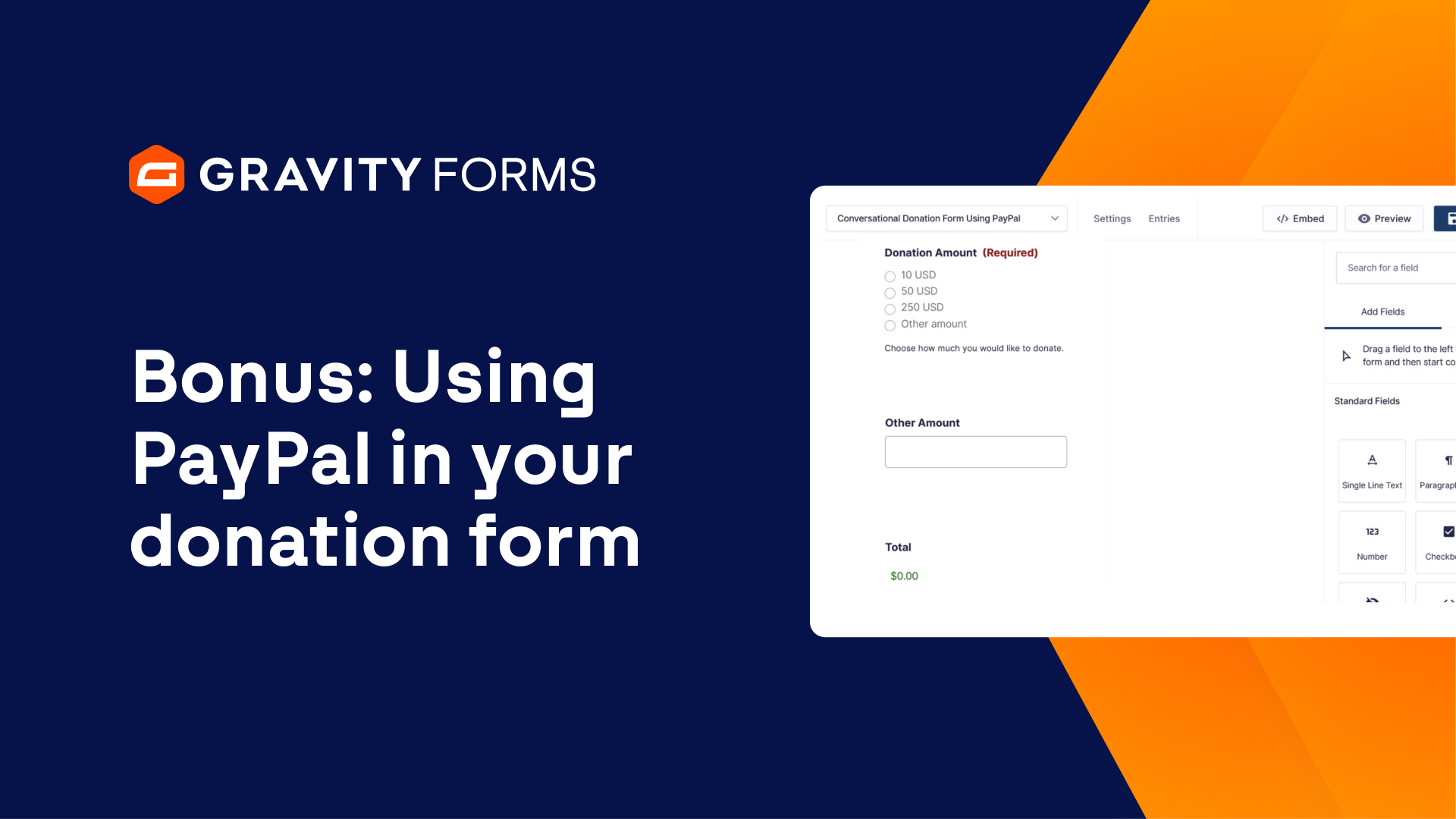 Bonus: Using PayPal on a Donations Form