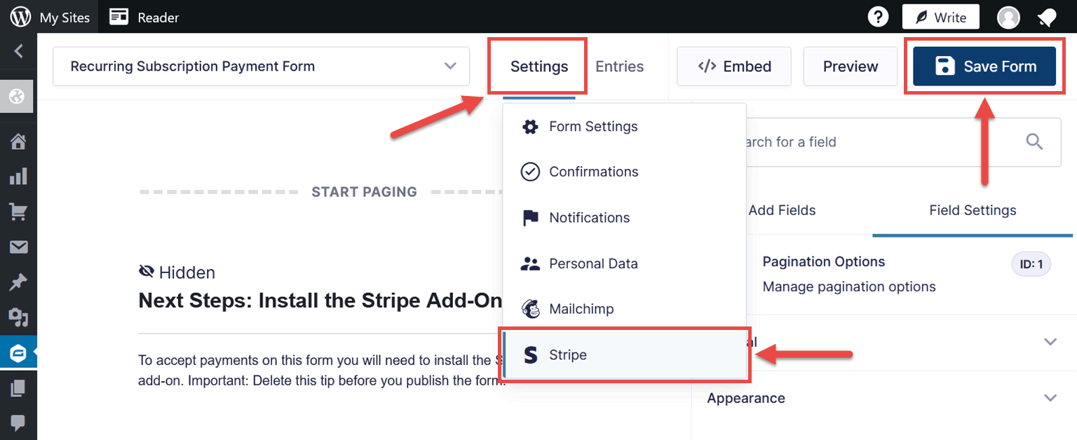 Recurring-Payments-Settings-Menu-Stripe