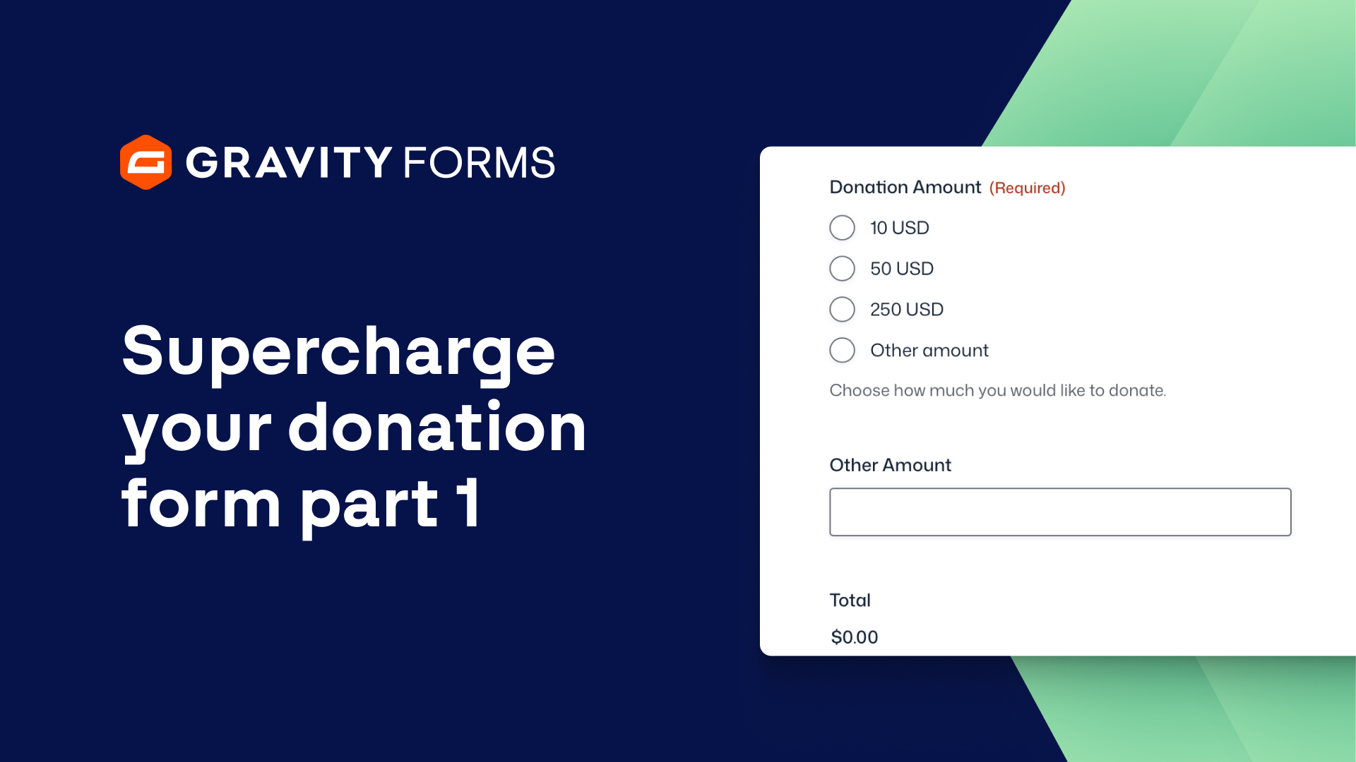 Building Donation Forms