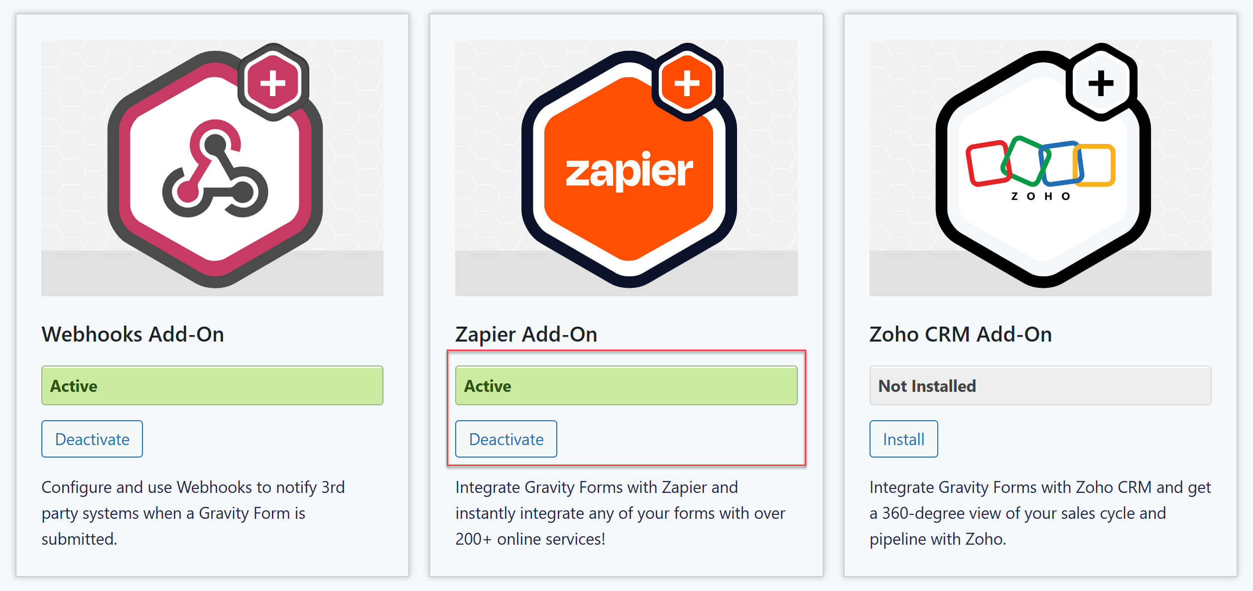 Zapier Add-On Install