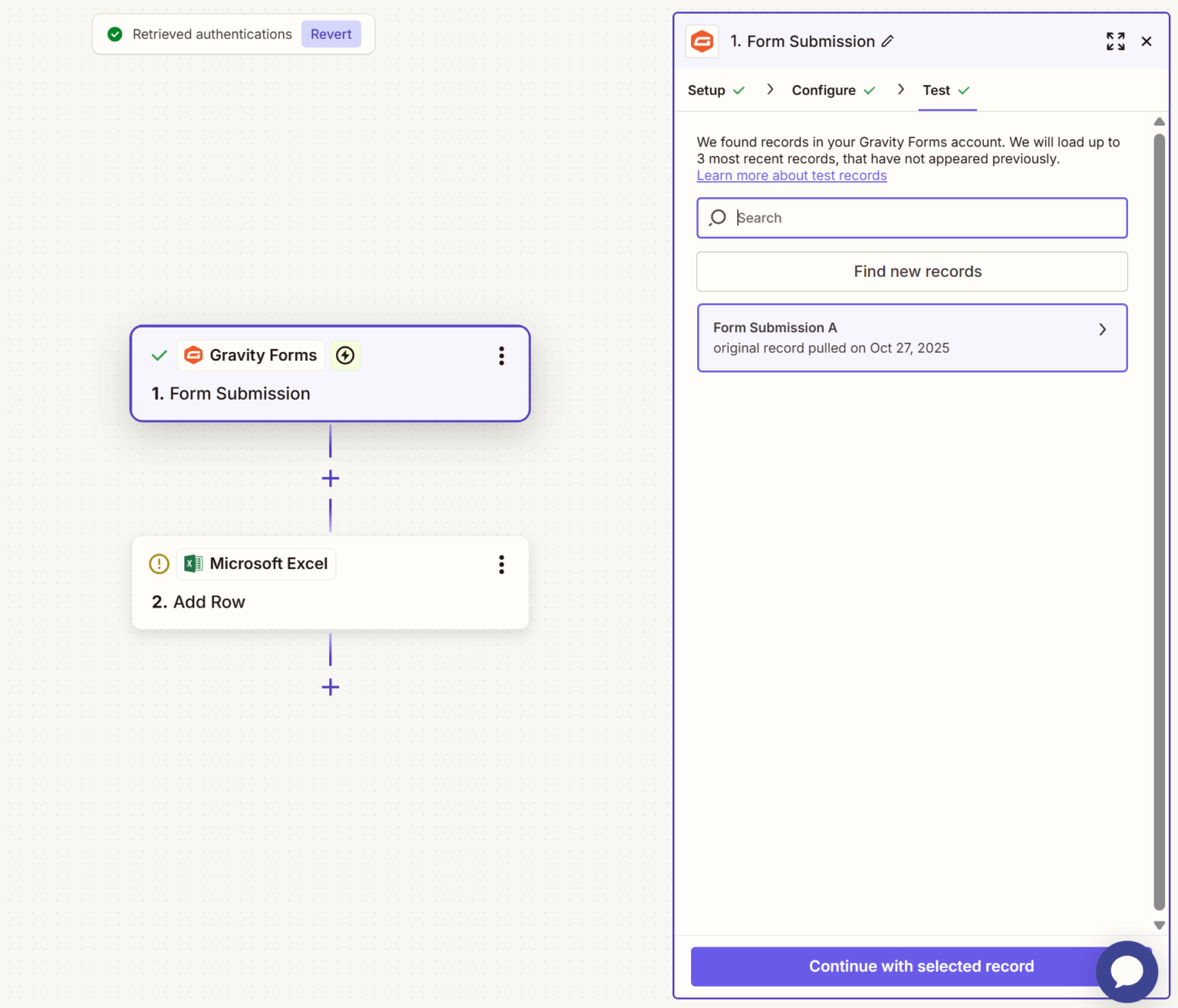 Gravity Forms to Microsoft Excel Export your entries using Zapier