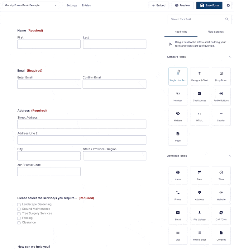 Gravity Forms Builder