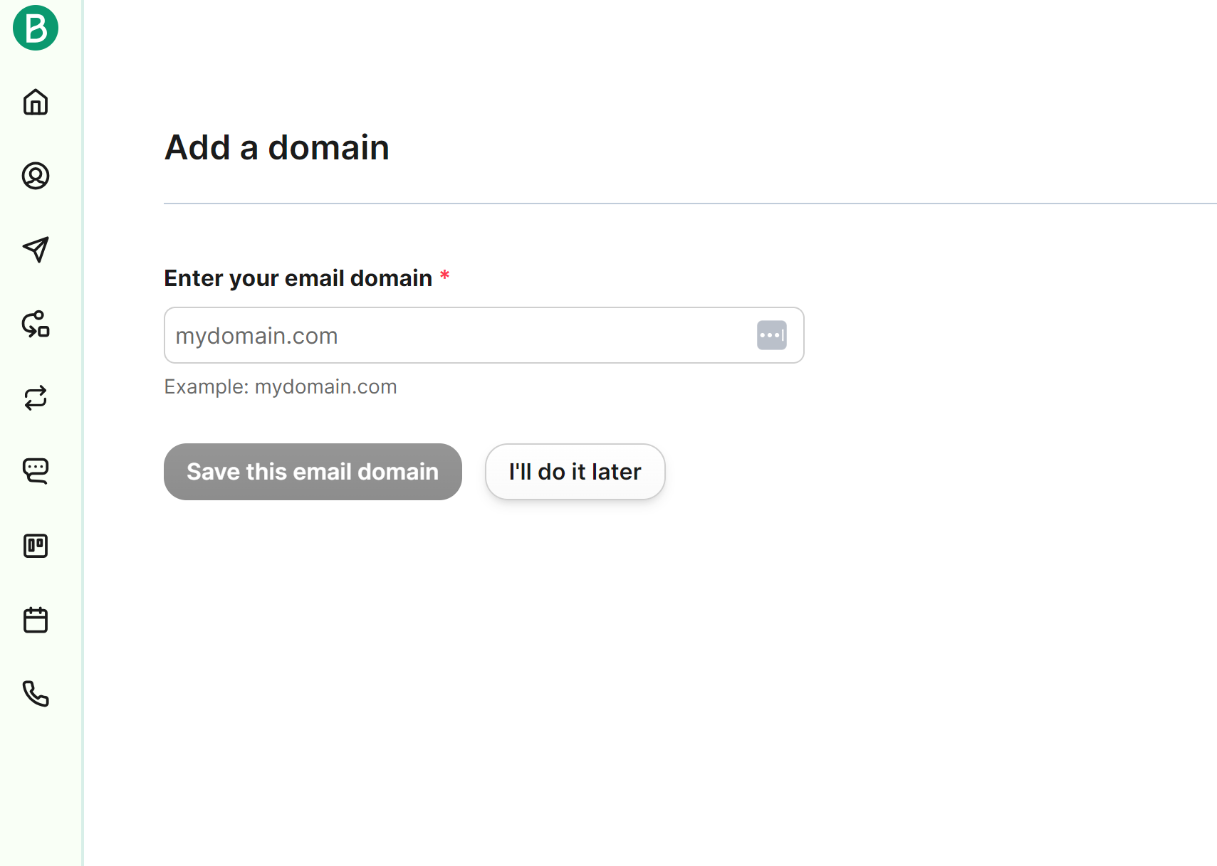 Add a Domain Brevo