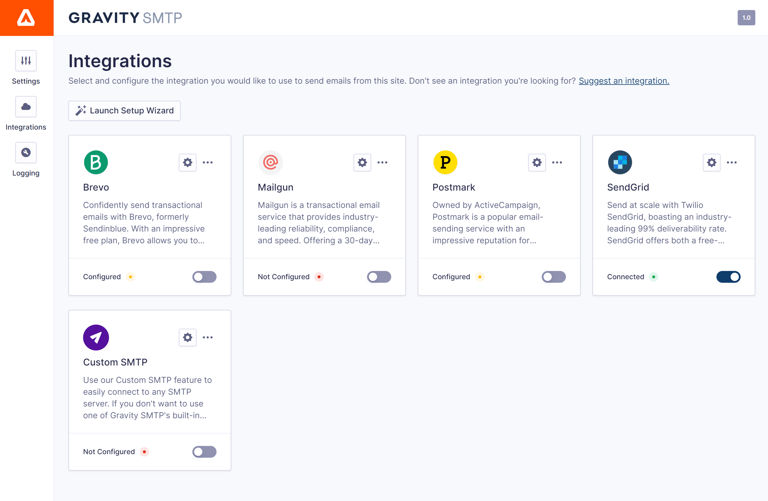 SMTP - Integrations SendGrid