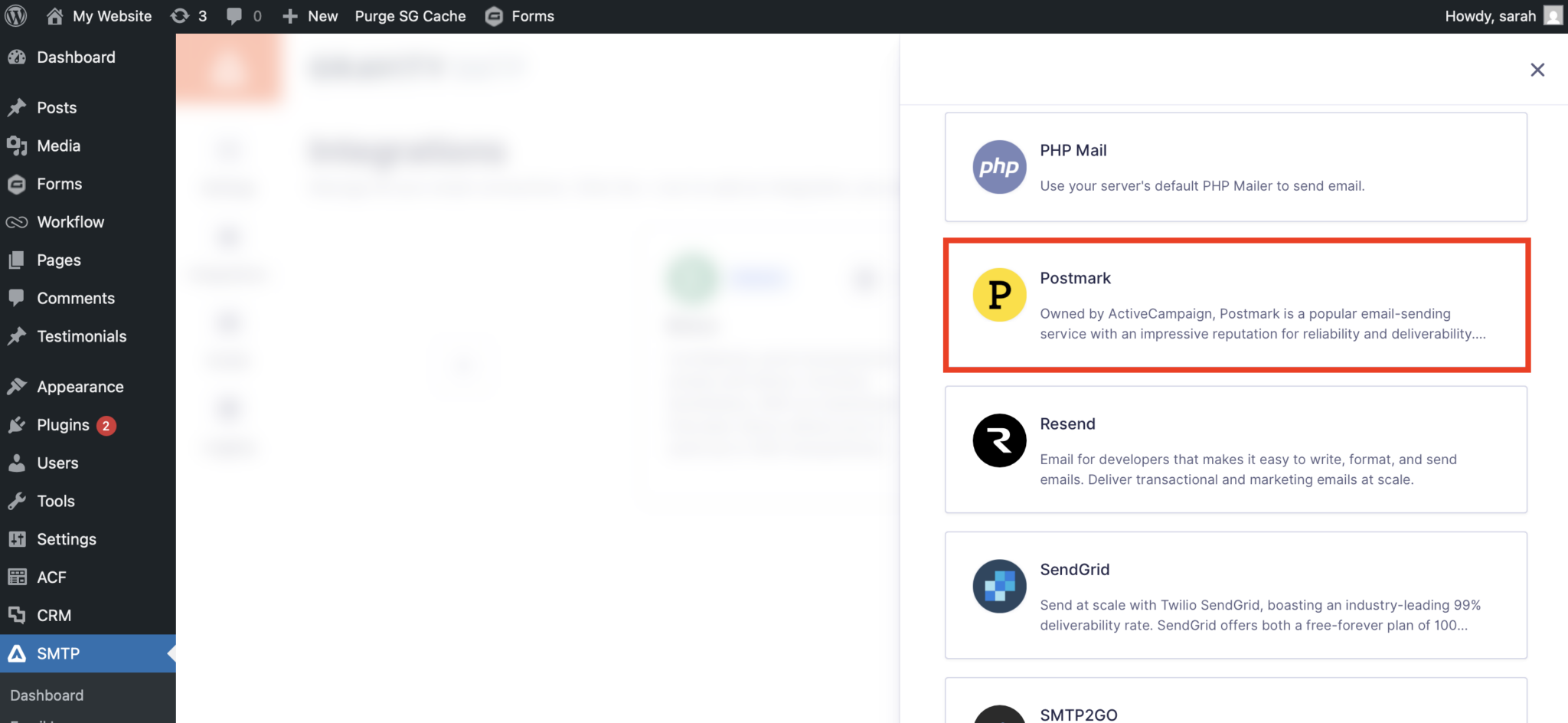 Postmark Inbox How to use Postmark to send WordPress emails - Gravity Forms