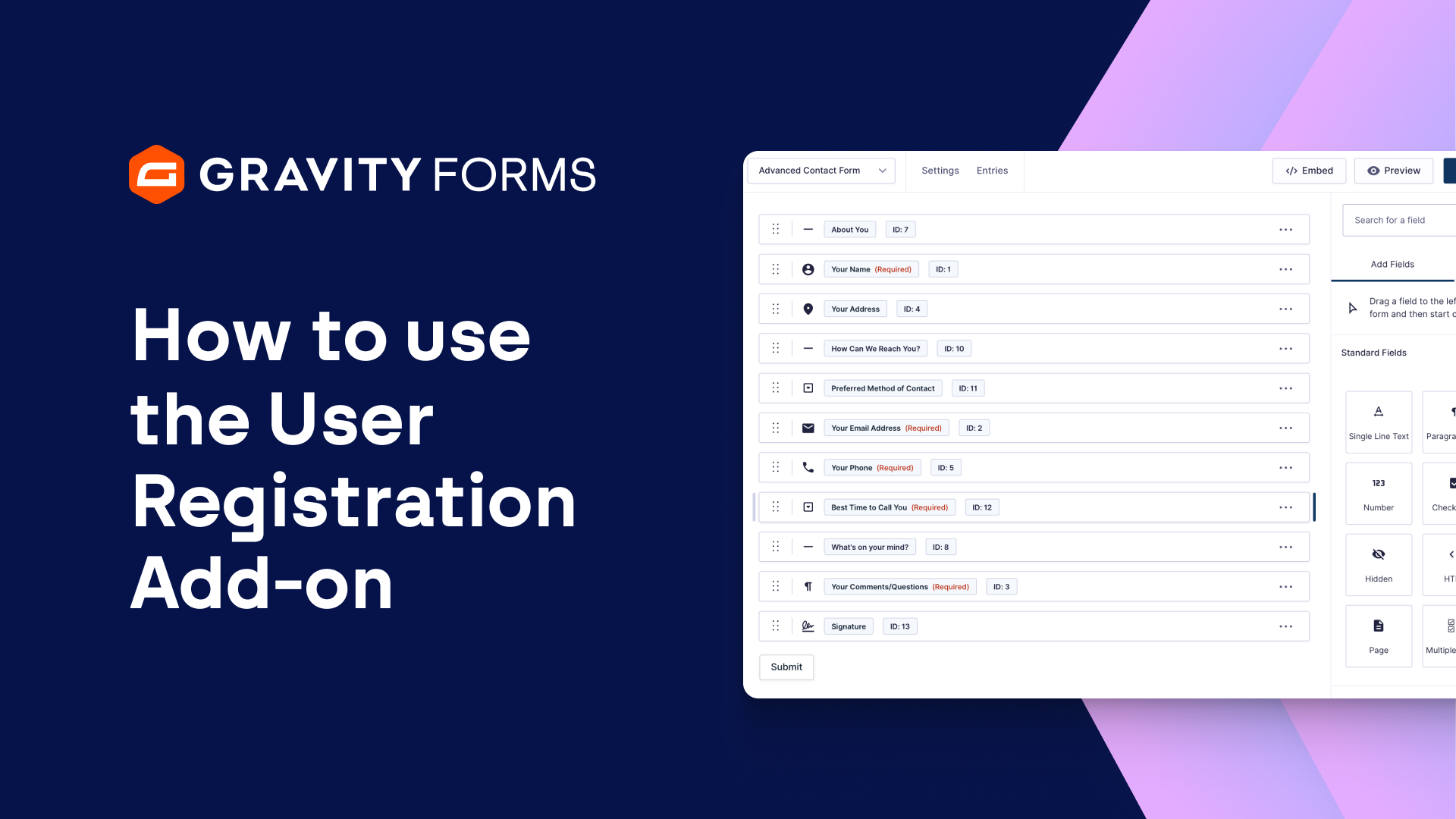 How to Use the User Registration Add-On