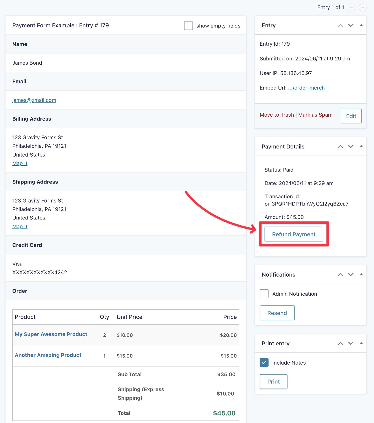 Managing individual payments in WordPress