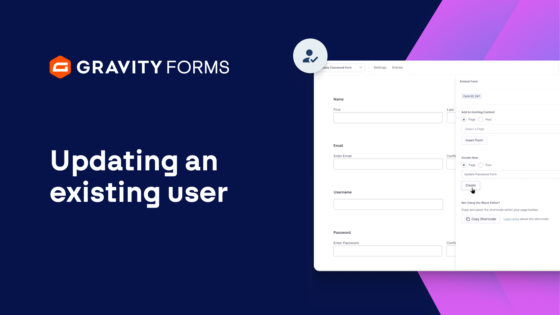 Updating an Existing User