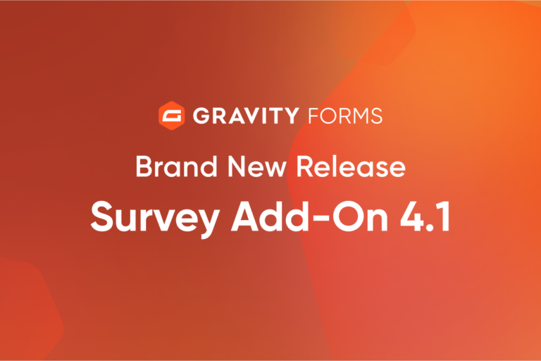 Brand New Release: Survey Add-On 4.1 - Gravity Forms
