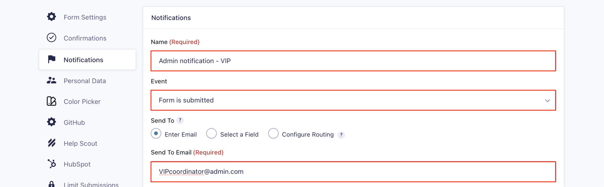 WordPress Form Notification Emails - Conditional Logic