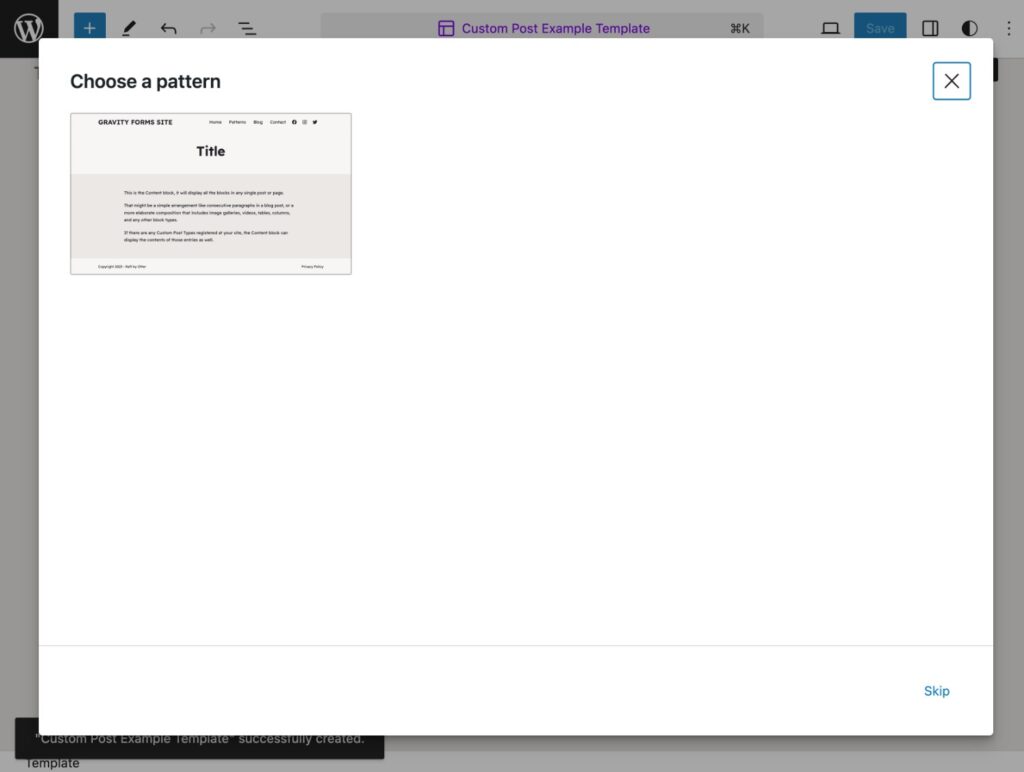 How to Get Started with WordPress Patterns - Gravity Forms