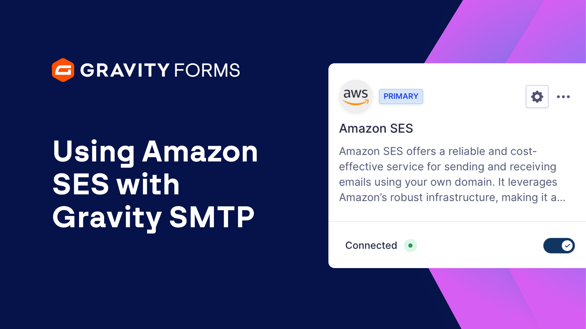 Using Amazon SES with Gravity SMTP