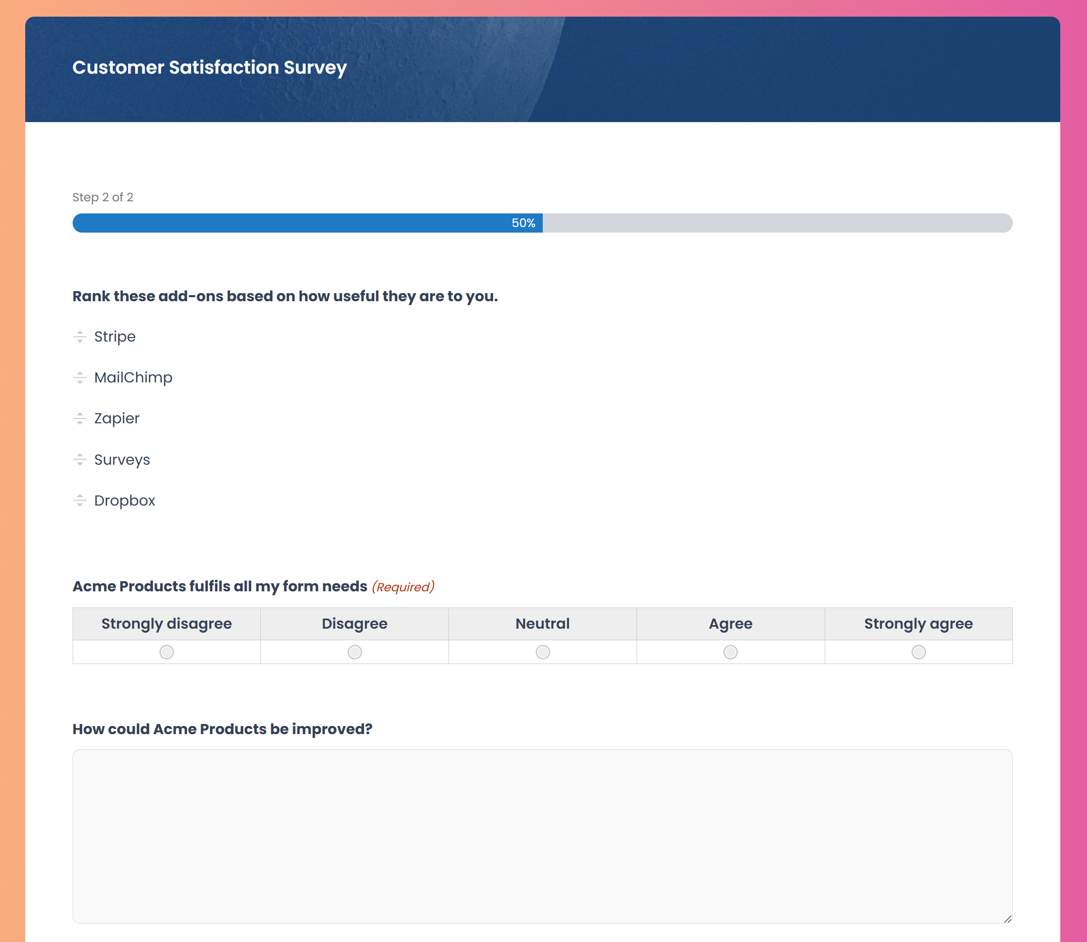 Survey Add-On - template