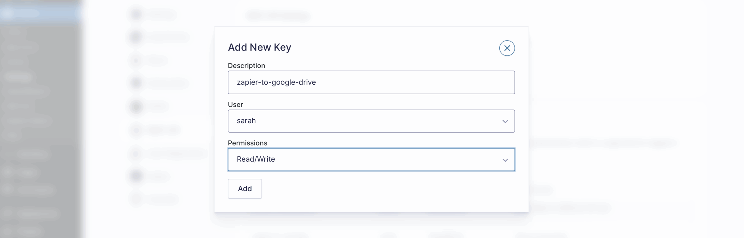 API description zapier to google drive