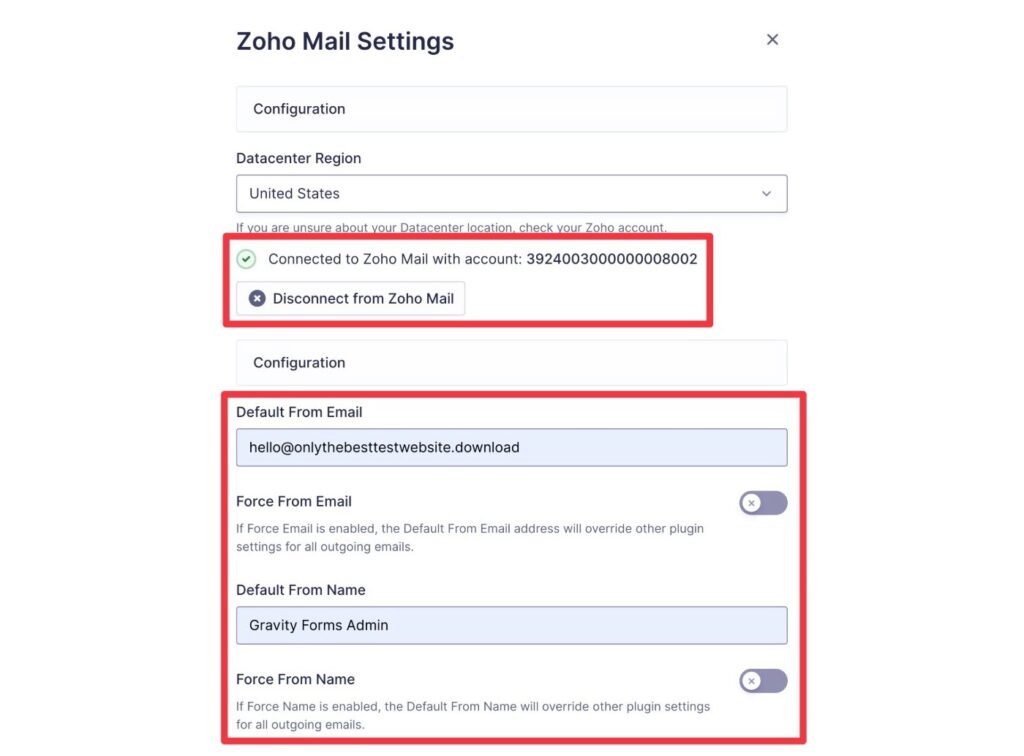Settings Gravity SMTP