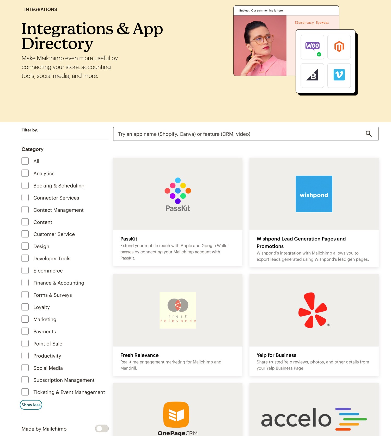 Mailchimp integrations