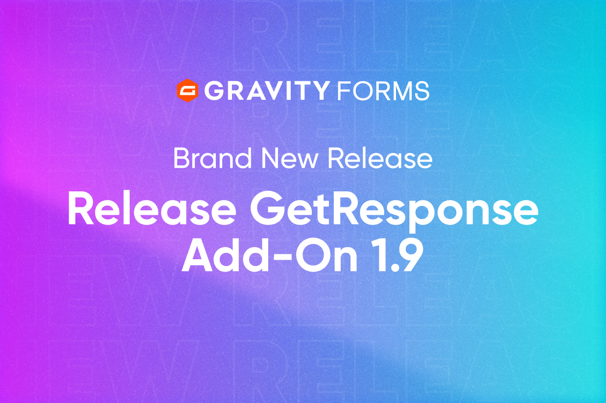 Brand New Release Release GetResponse Add-On 1.9