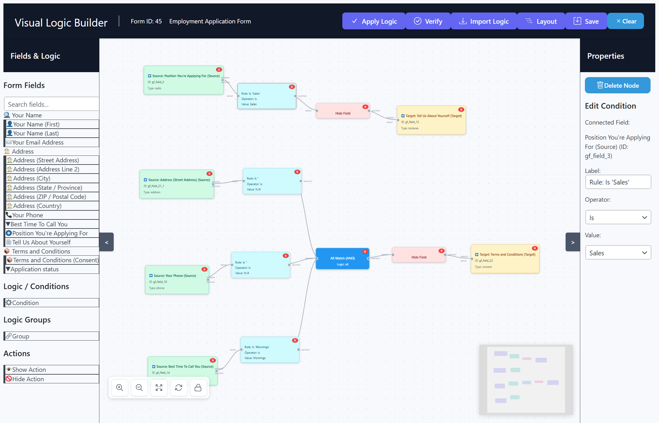 Visual Logic Builder