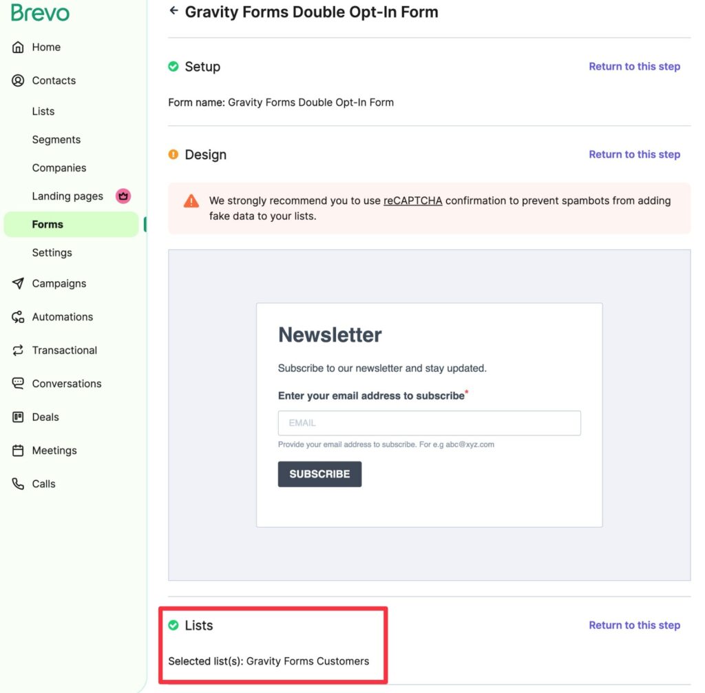 How to get started with the Gravity Forms Brevo Add-On - Gravity Forms