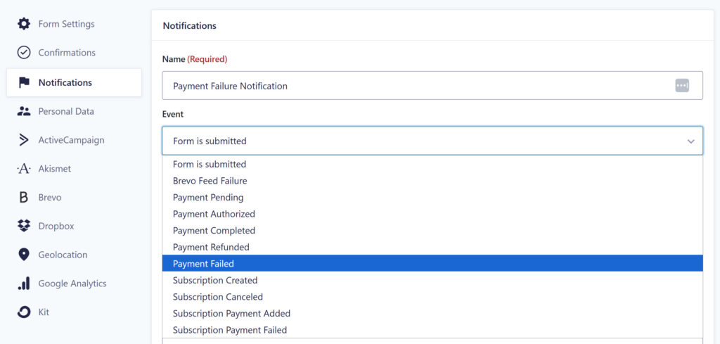 Stripe Notification