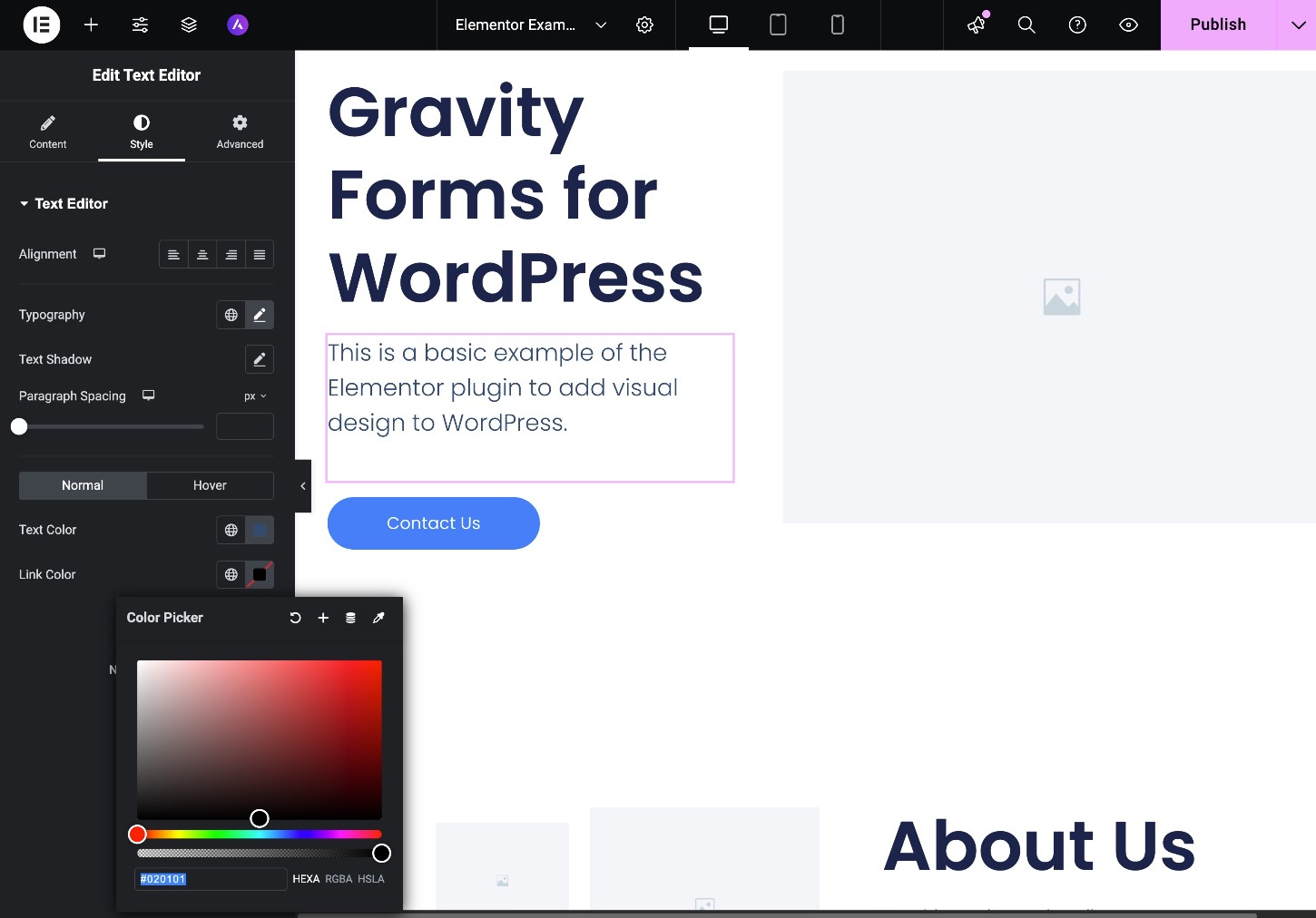 Elementor editor vs Webflow