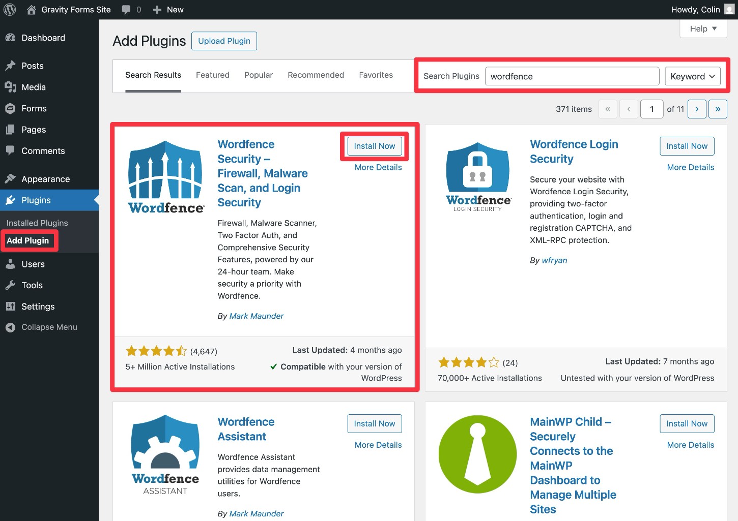 How to install a WordPress plugin from WordPress.org