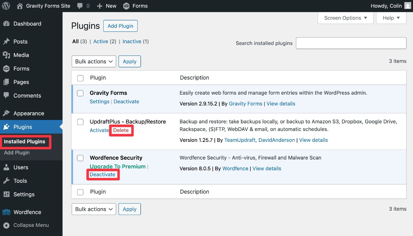 How to manage WordPress plugins