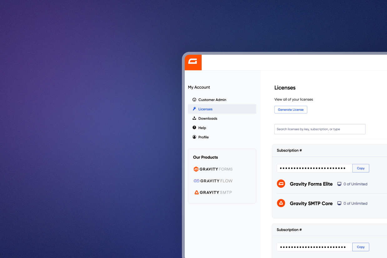New Gravity Forms Account Dashboard coming soon!