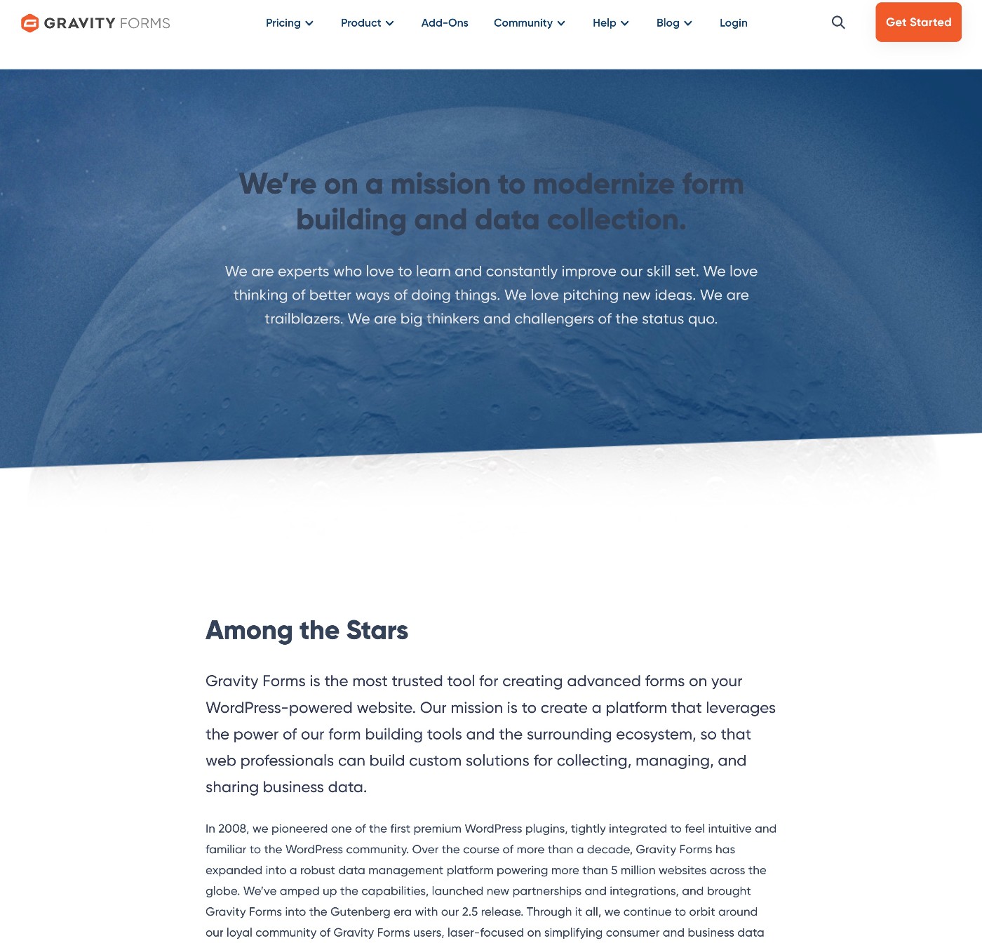 Gravity Forms about page