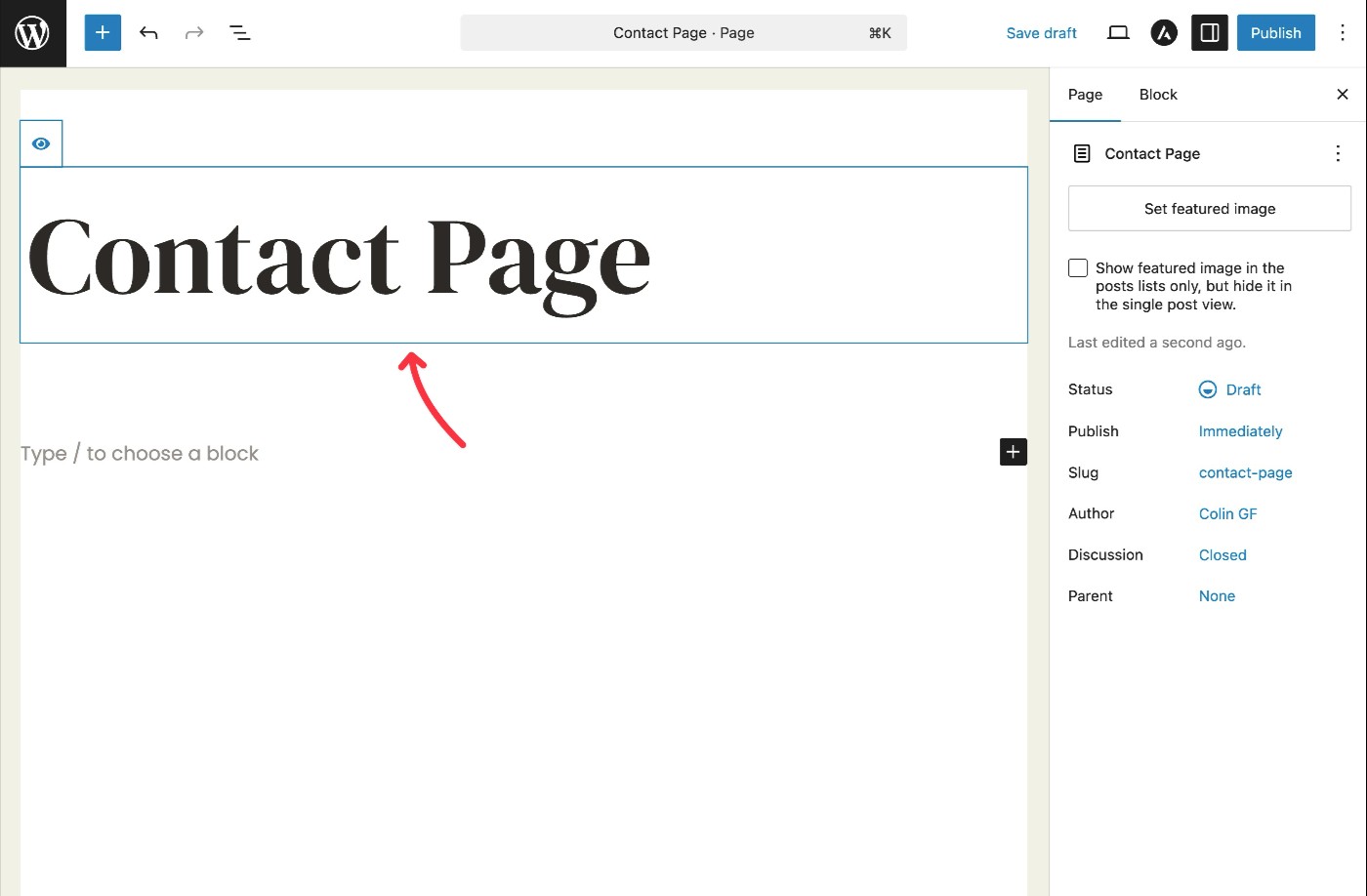Add page title