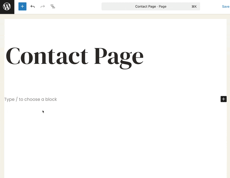 Add text to page