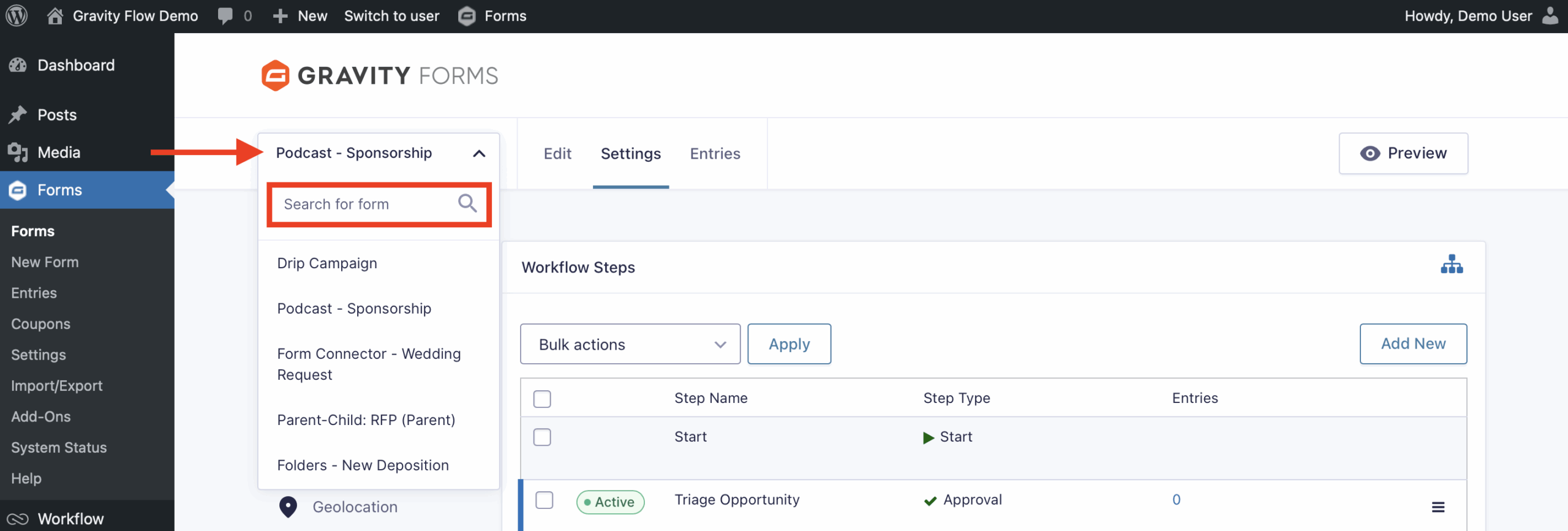Flow 3.0 form navigator