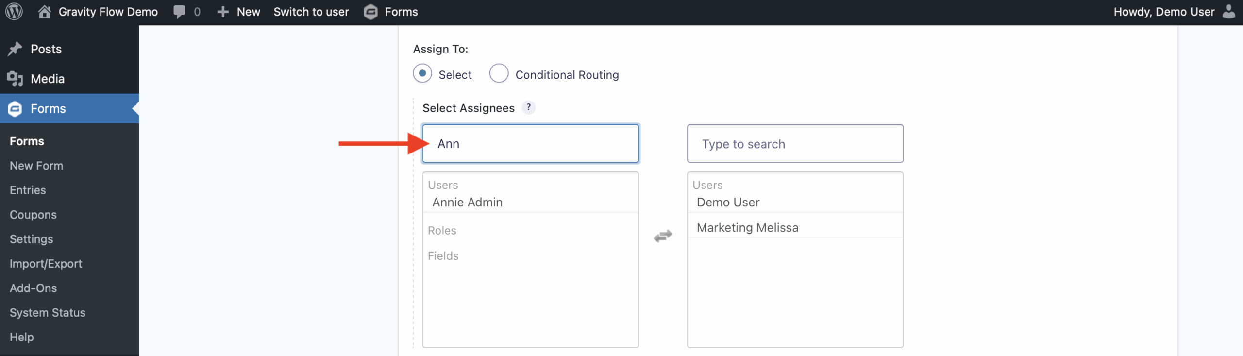 Flow 3.0 real time user search