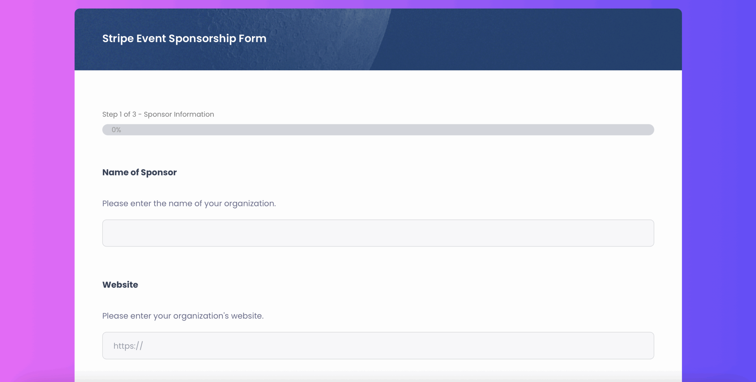 Event sponsorship template