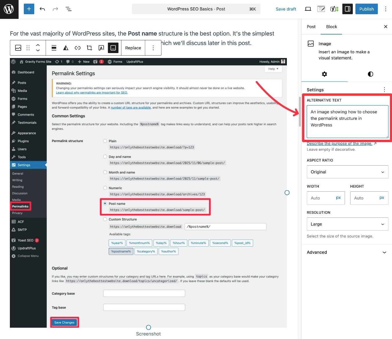 Using image alt text for WordPress SEO
