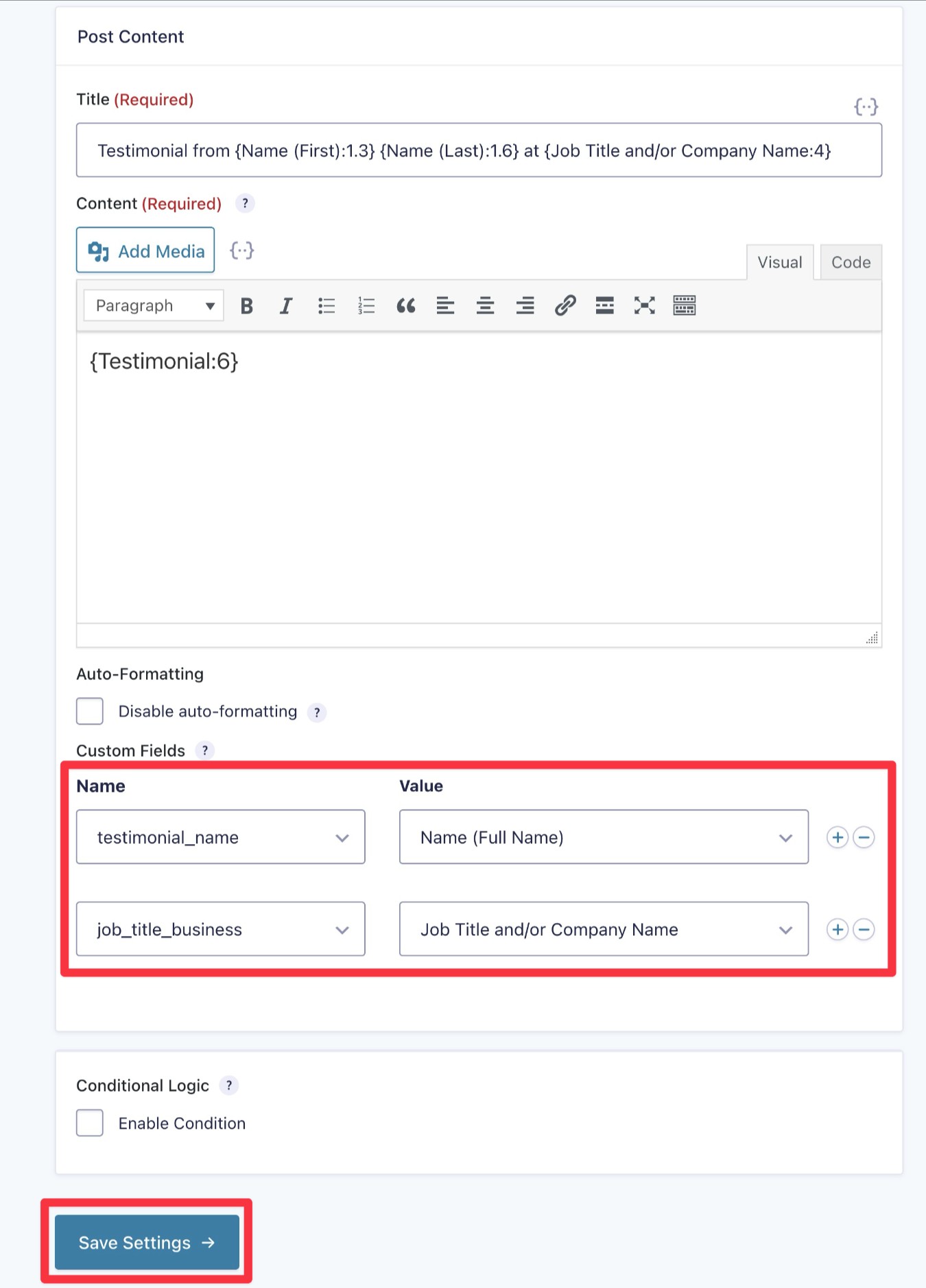 How to map custom fields