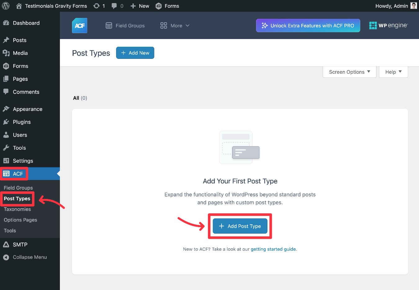 Create a custom post type for testimonials