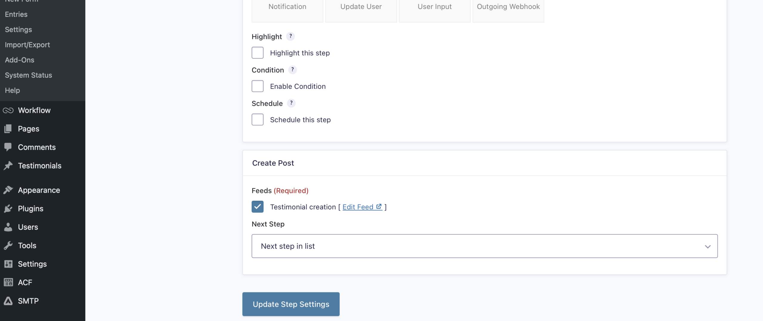 Flow-APC feed setting